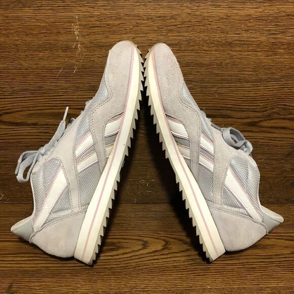 Reebok classic gray suede shoes pink mesh sneakers womens size 10 - Picture 4 of 8